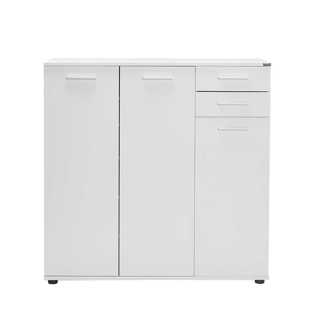 Shoe Cabinet W/ Three Doors & Two Drawers White ADR