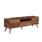 Retro Tv Stand W/ One Drawer & Two Sections Oslo Walnut TVR