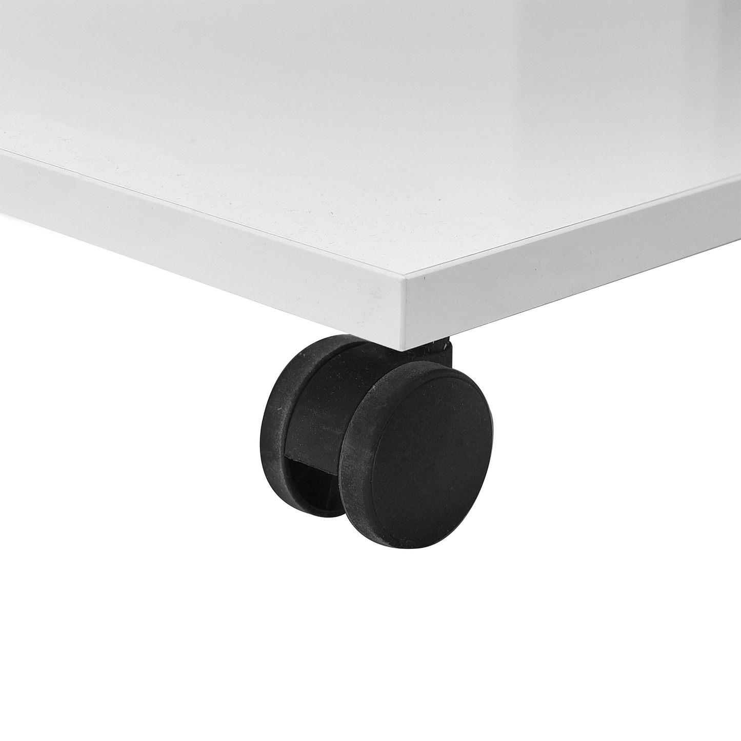 Side Table With Wheels High Gloss White SHP