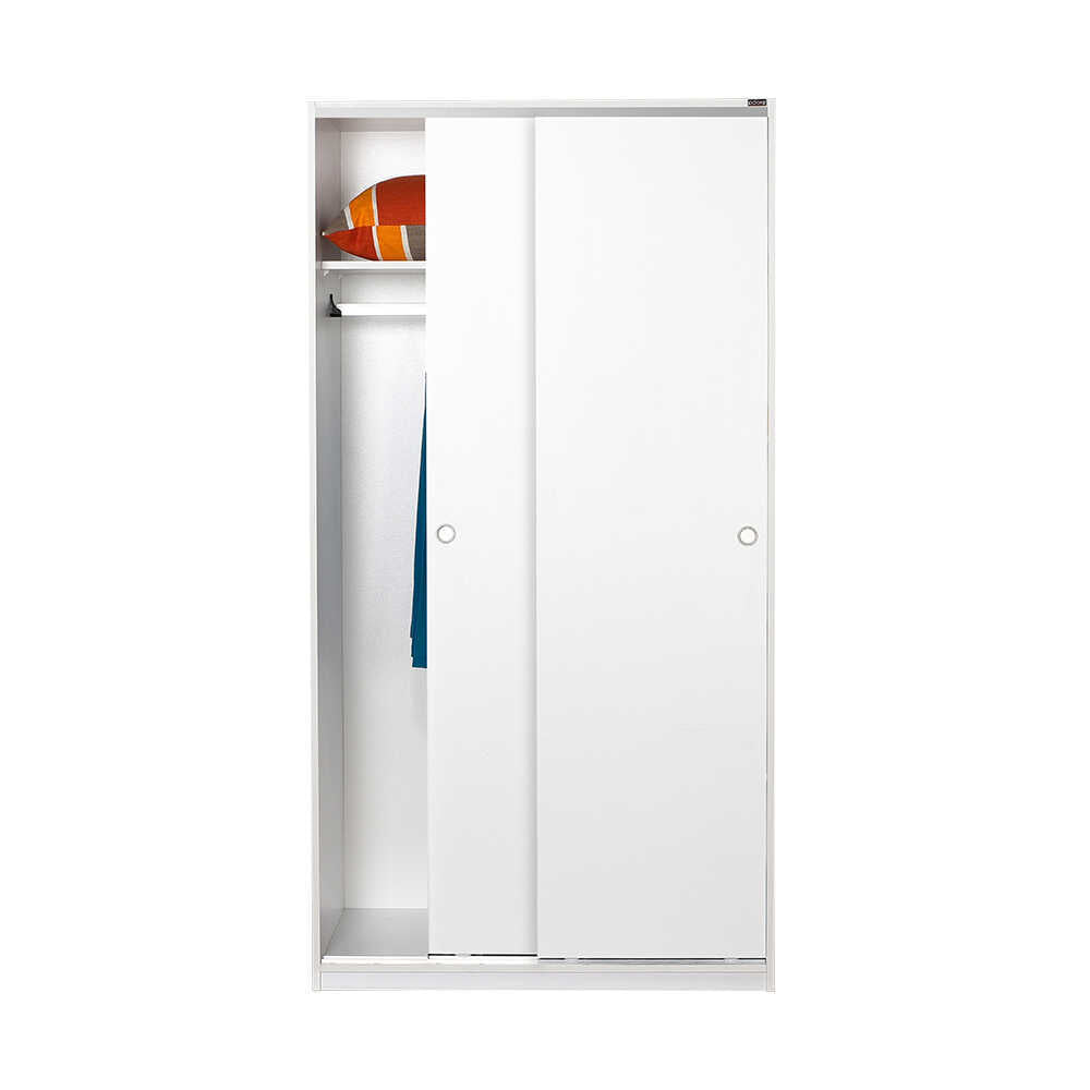 Wardrobe W/ Two Sliding Doors White SWD