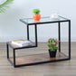 Sofa Side Table L Shaped for Bed Couch with 3 Shelves Skylar
