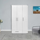 White Series Wardrobe W/ Three Doors and One Drawer White GRD