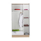 Base Teen Room Wardrobe W/ Three Doors & One Drawer Italian Oak & White GRD
