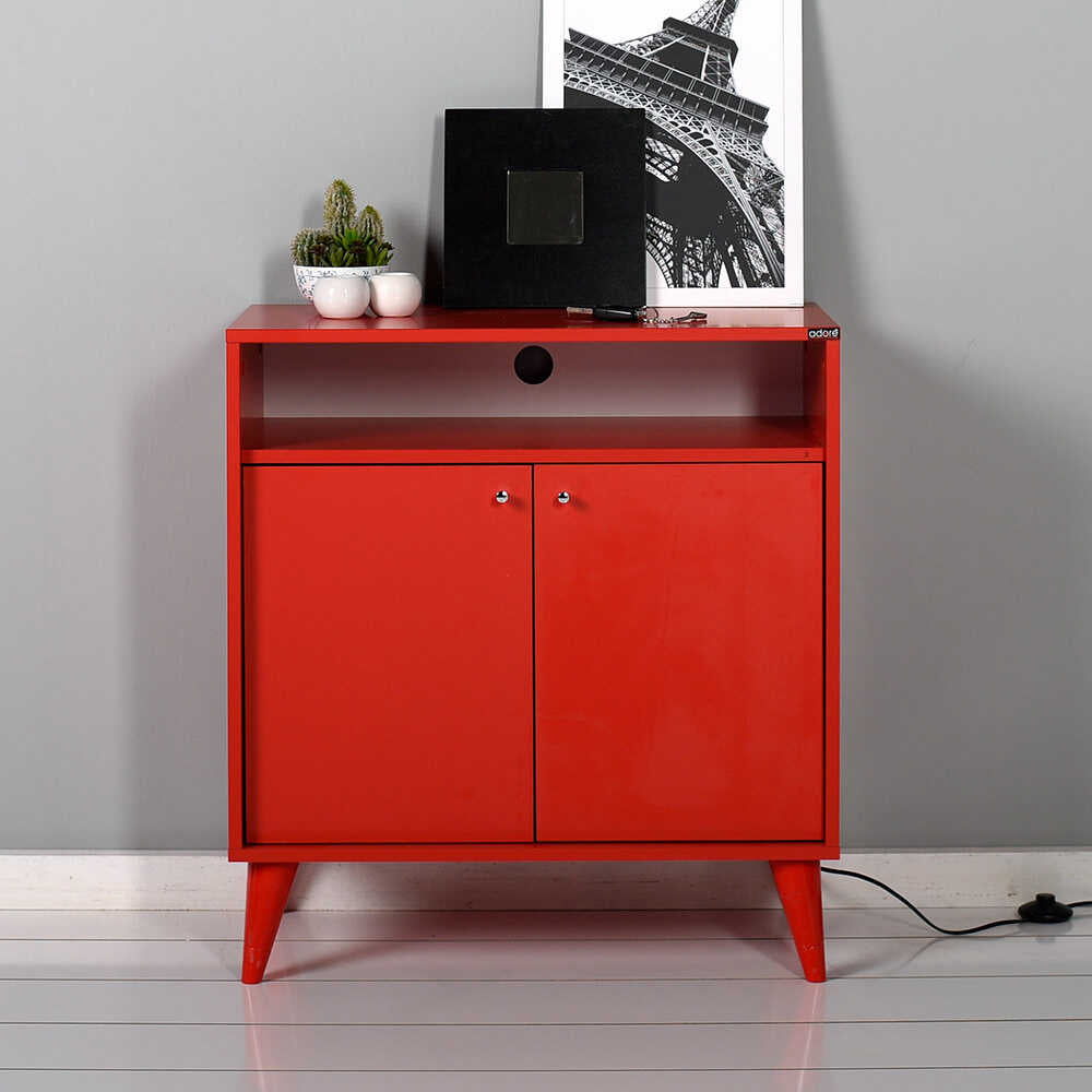 Multipurpose Cabinet W/ Two Doors Red ADR