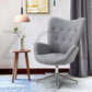 Fabric Accent Chair Modern Tufted Button Wingback Chromed Base Fuchs
