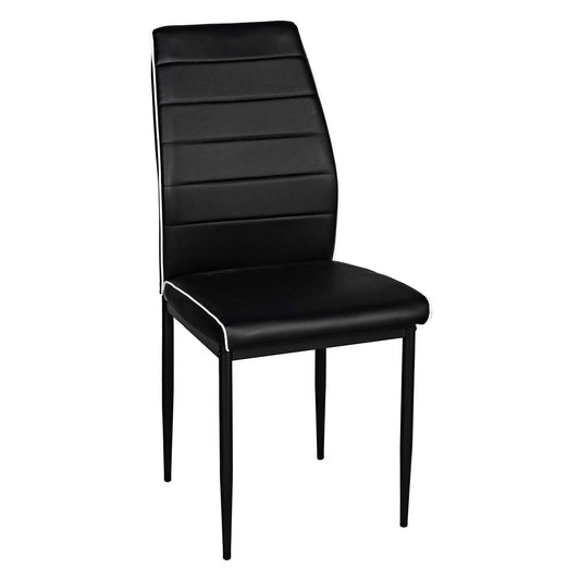 Dining Chairs PVC Upholstered Metal Legs Malika