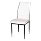 Dining Chairs PVC Upholstered Metal Legs Malika