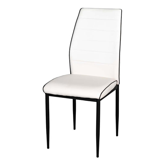 Dining Chairs PVC Upholstered Metal Legs Malika