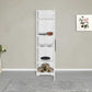 Multipurpose Cabinet W/ Four Shelves & One Door High Gloss White ADR