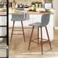 Barstools Fabric Upholstered Golden Legs Bar Stools Scargill