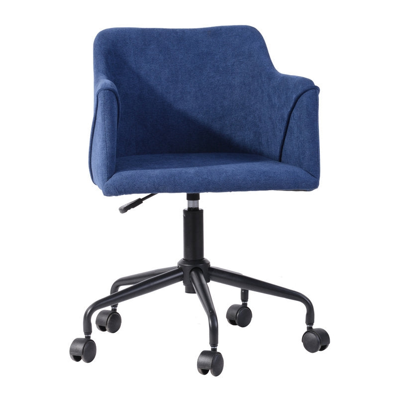 Velvet Upholstered Swivel Ergonomic Home Office Chair Armrest Jamal