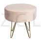 Ottoman Vanity Stool Footrest Stool Velvet Upholstered Saka