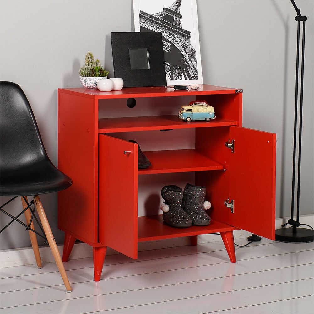 Multipurpose Cabinet W/ Two Doors Red ADR