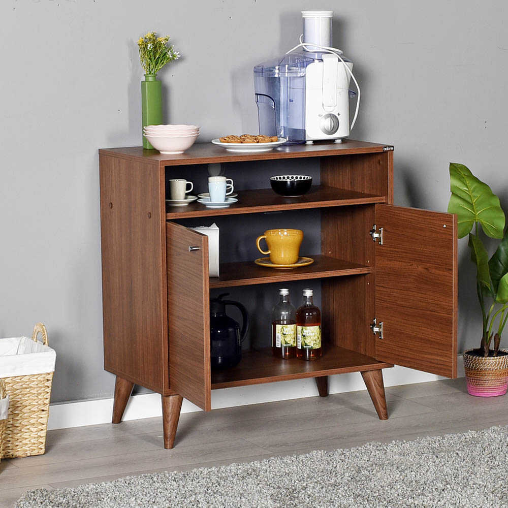 Multipurpose Cabinet W/ Two Doors Walnut ADR