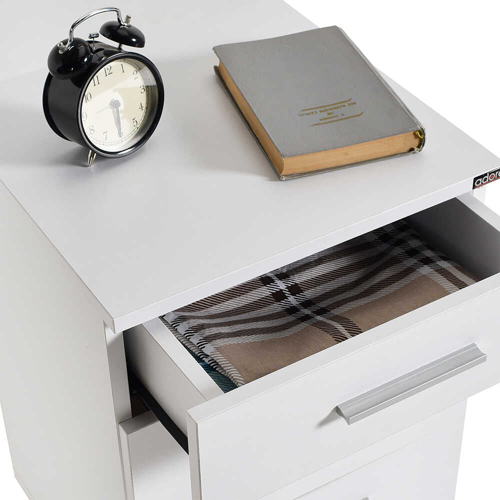 Newline Nightstand W/ Three Drawers White KMD