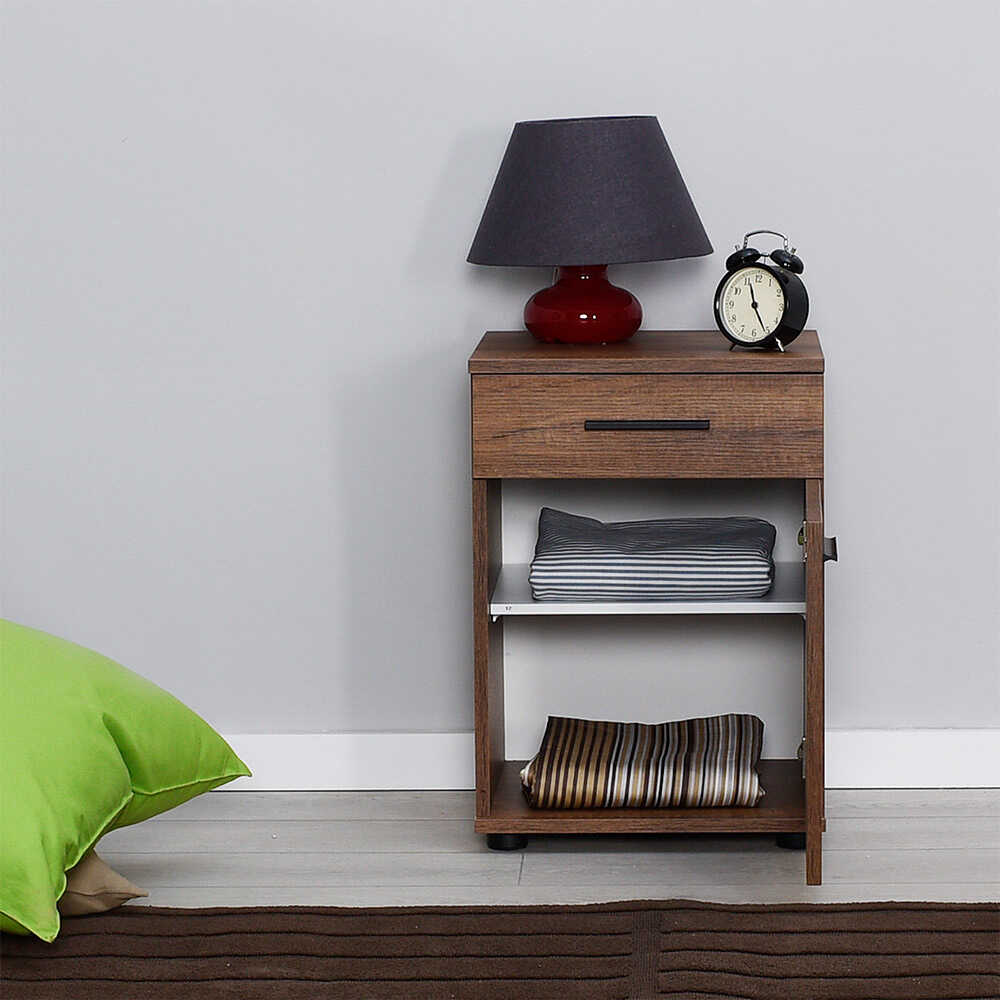 Newline Nightstand W/ One Drawer & One Section Oslo Walnut KMD