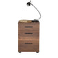 Newline Nightstand W/ Three Drawers Oslo Walnut KMD