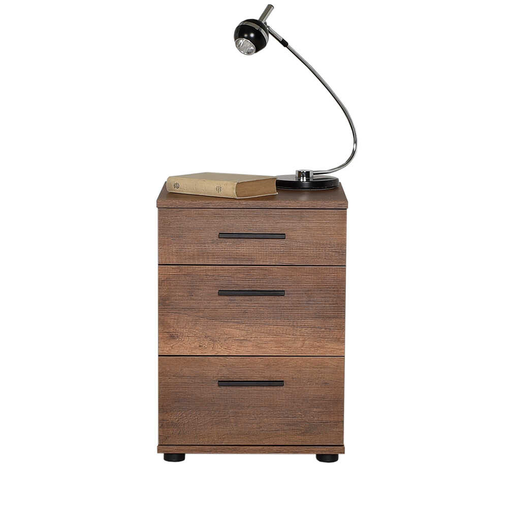 Newline Nightstand W/ Three Drawers Oslo Walnut KMD