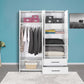 White Series Wardrobe W/ Four Doors and Two Drawers White GRD