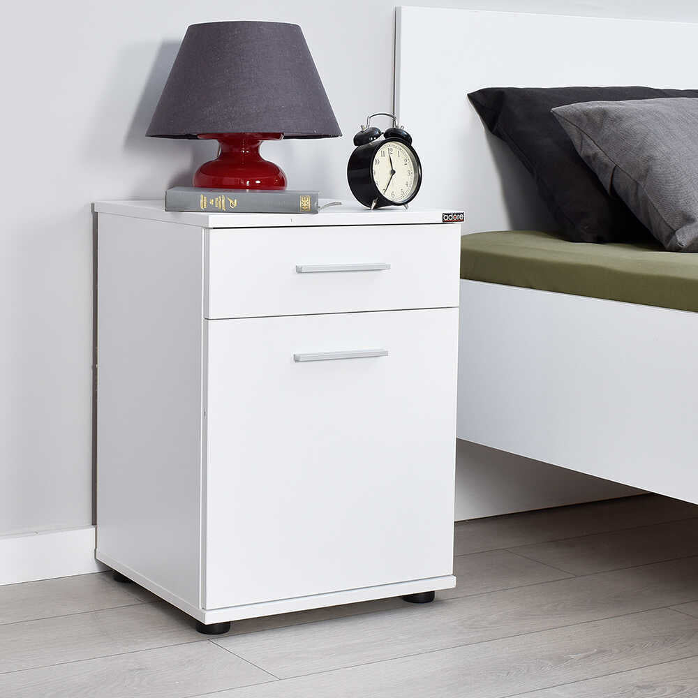Newline Nightstand W/ One Drawer & One Section White KMD