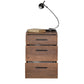Newline Nightstand W/ Three Drawers Oslo Walnut KMD