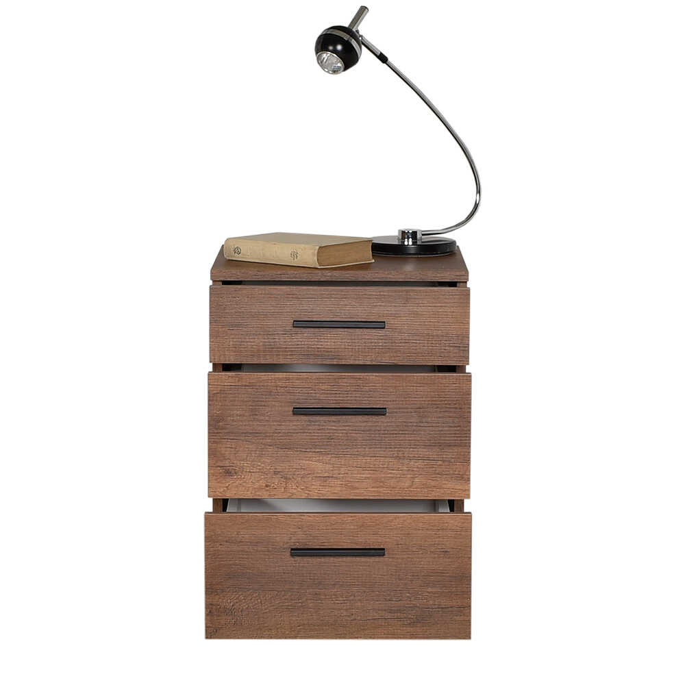 Newline Nightstand W/ Three Drawers Oslo Walnut KMD