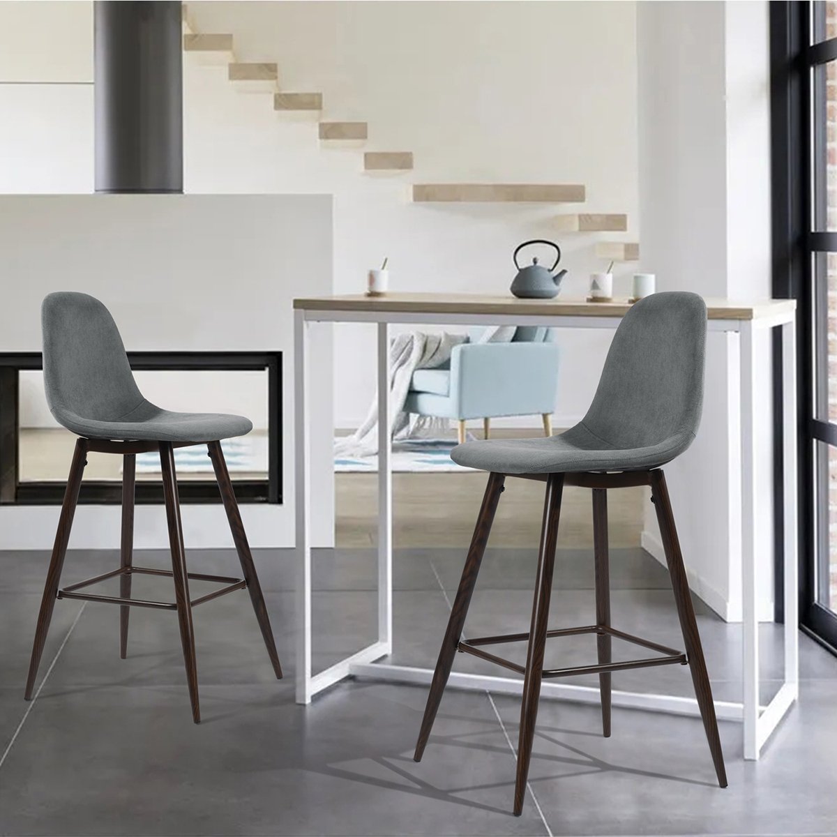 Barstools Fabric Upholstered Bar Stools Charlton