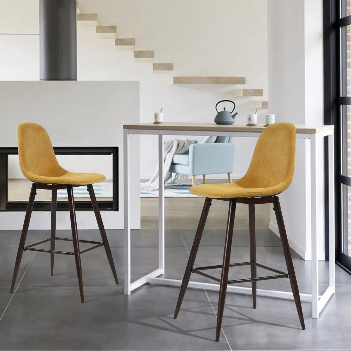 Barstools Fabric Upholstered Bar Stools Charlton