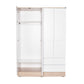 Base Teen Room Wardrobe W/ Four Doors & Two Drawers Italian Oak & White GRD