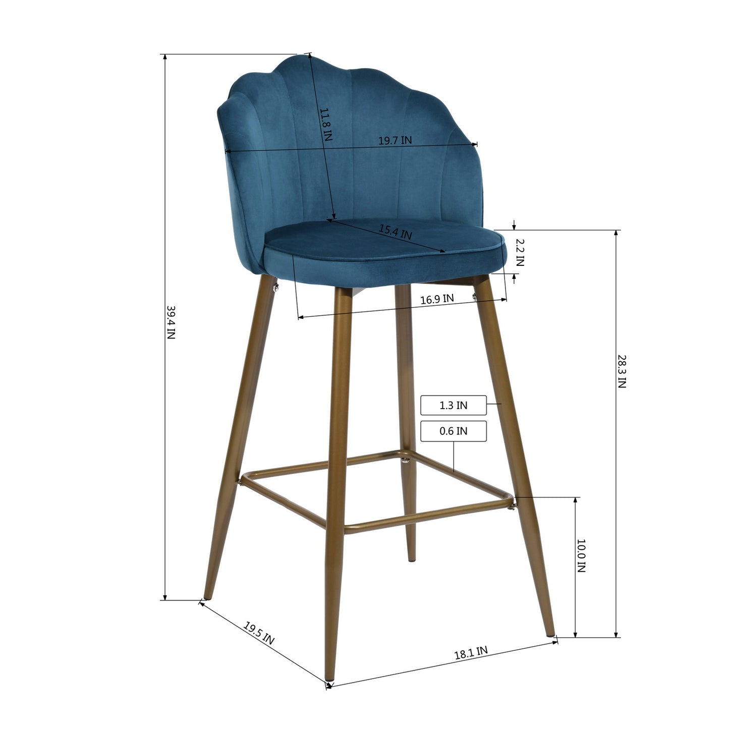 Barstools Velvet Upholstered Bar Stools Acuff