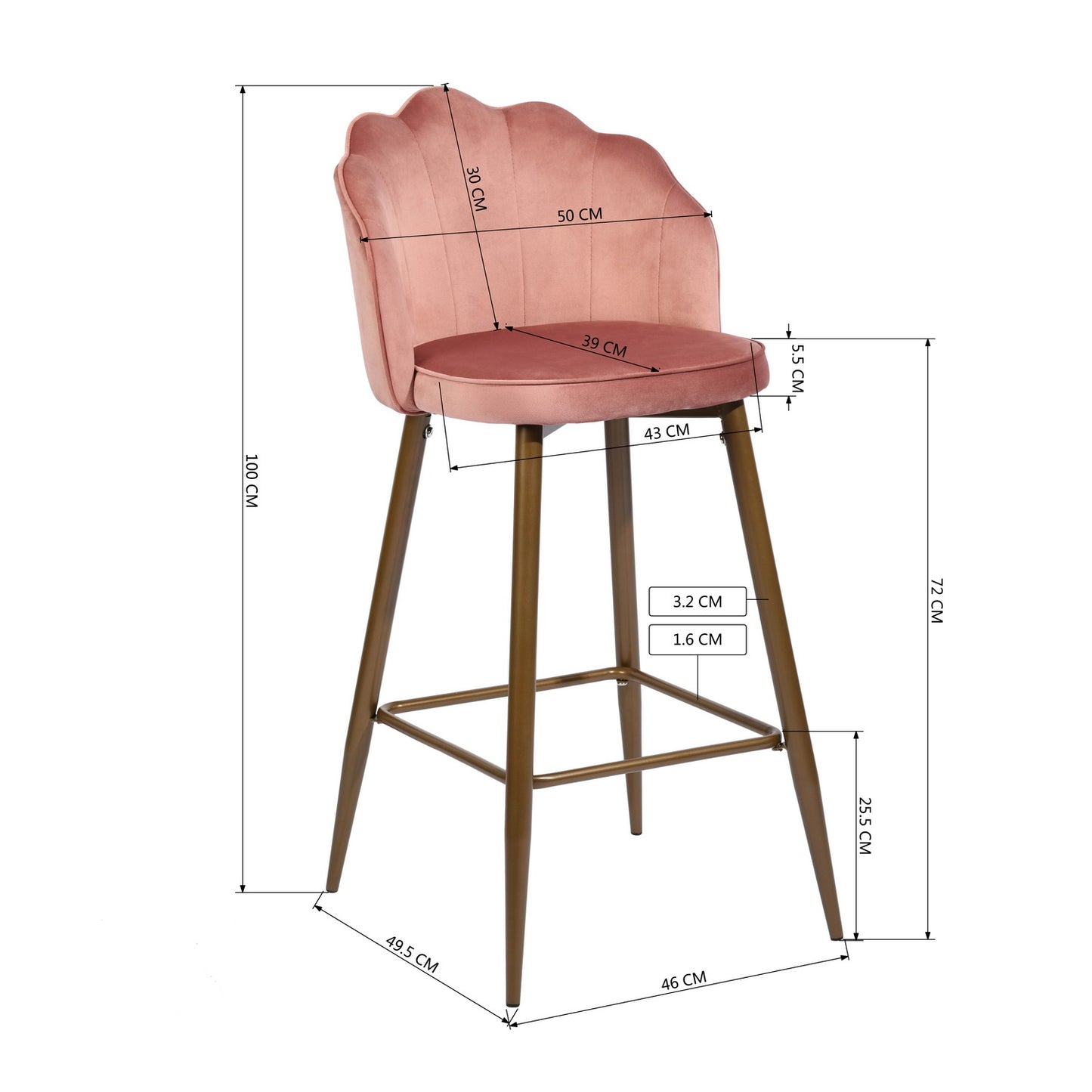 Barstools Velvet Upholstered Bar Stools Acuff