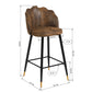 Barstools Suede Upholstered Bar Stools Acuff