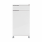 Multipurpose Cabinet W/ One Drawer & One Section High Gloss White ADR