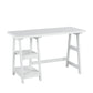 Computer Desk Writing Office Table with 2 Shelves Afra