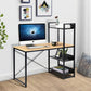 Computer Desk Writing Office Table with 4-Shelves Alaska