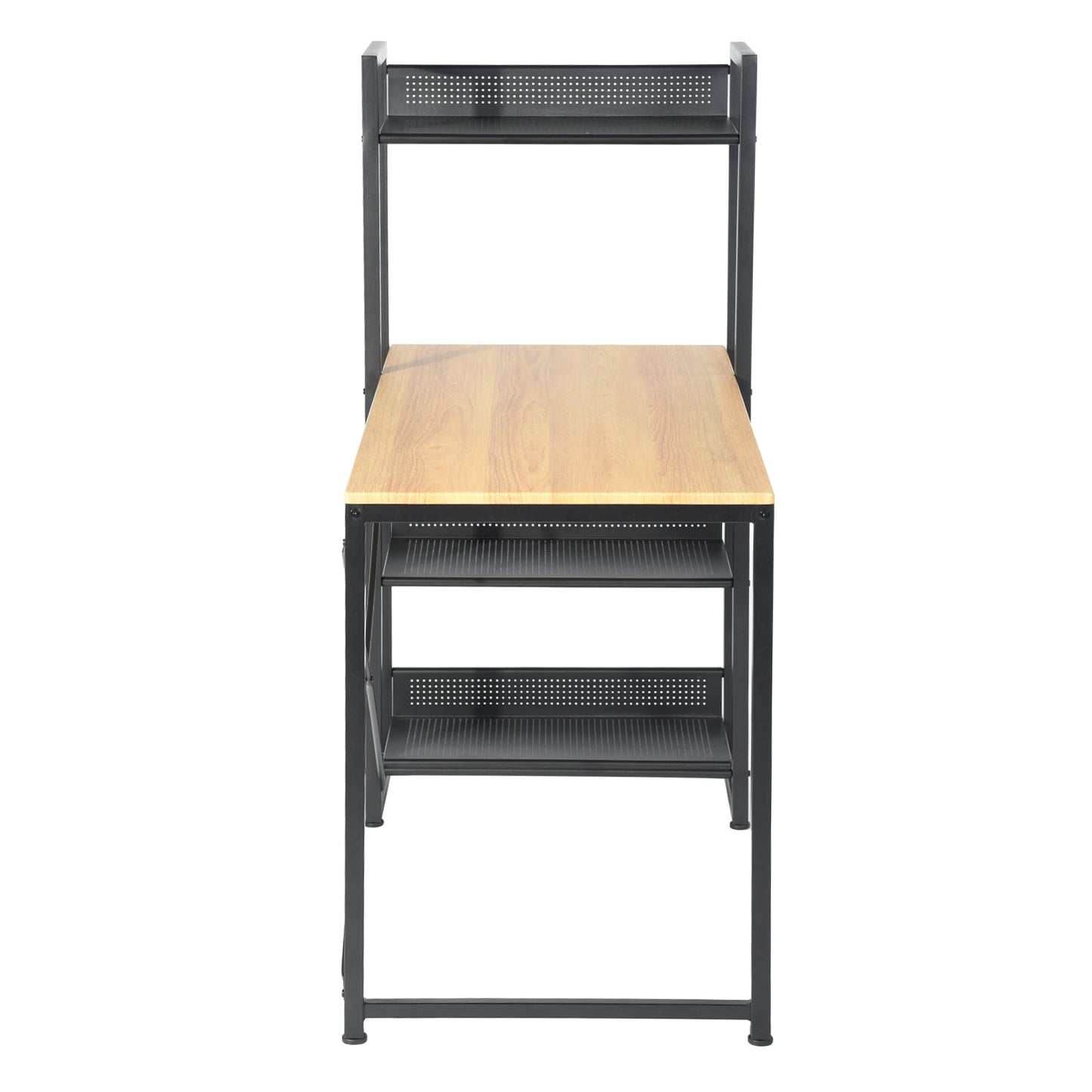 Computer Desk Writing Office Table with 4-Shelves Alaska