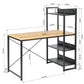 Computer Desk Writing Office Table with 4-Shelves Alaska