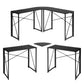 L-Shaped Folding Gaming Desk Home Office Corner Table Albertin