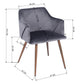 Dining Chairs Velvet Upholstered Metal Legs Aldridge