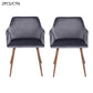 Dining Chairs Velvet Upholstered Metal Legs Aldridge