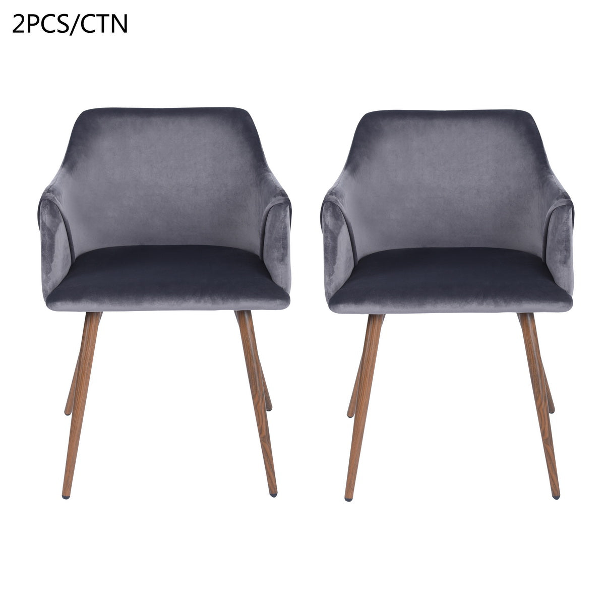 Dining Chairs Velvet Upholstered Metal Legs Aldridge