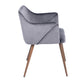 Dining Chairs Velvet Upholstered Metal Legs Aldridge