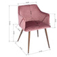 Dining Chairs Velvet Upholstered Metal Legs Aldridge