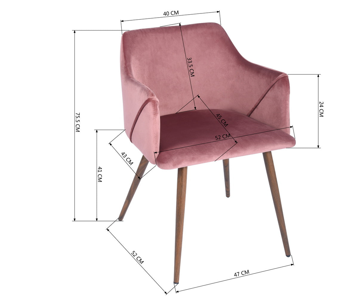 Dining Chairs Velvet Upholstered Metal Legs Aldridge