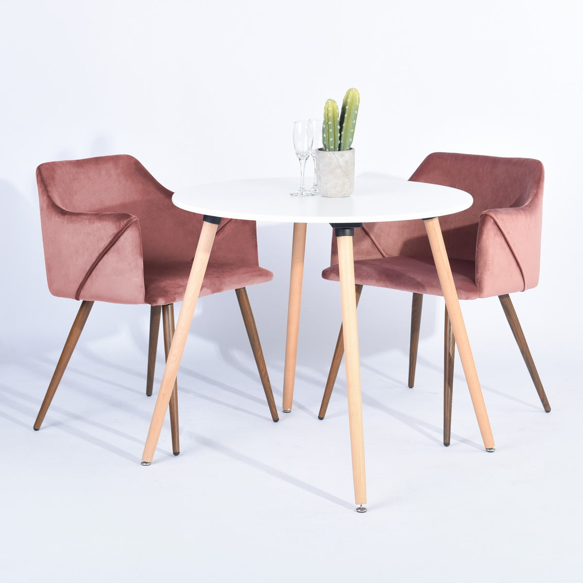 Dining Chairs Velvet Upholstered Metal Legs Aldridge