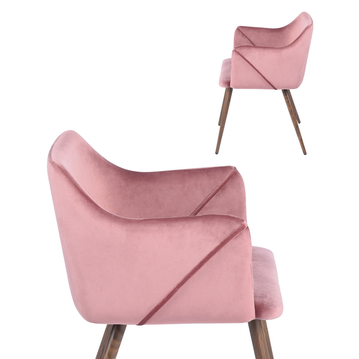 Dining Chairs Velvet Upholstered Metal Legs Aldridge