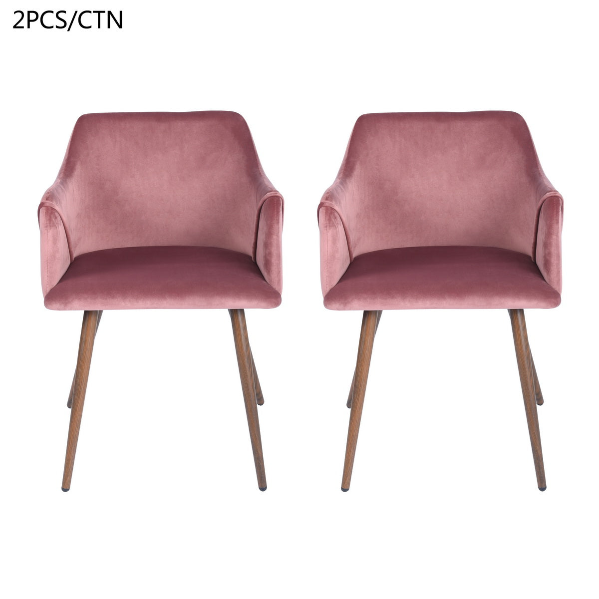 Dining Chairs Velvet Upholstered Metal Legs Aldridge