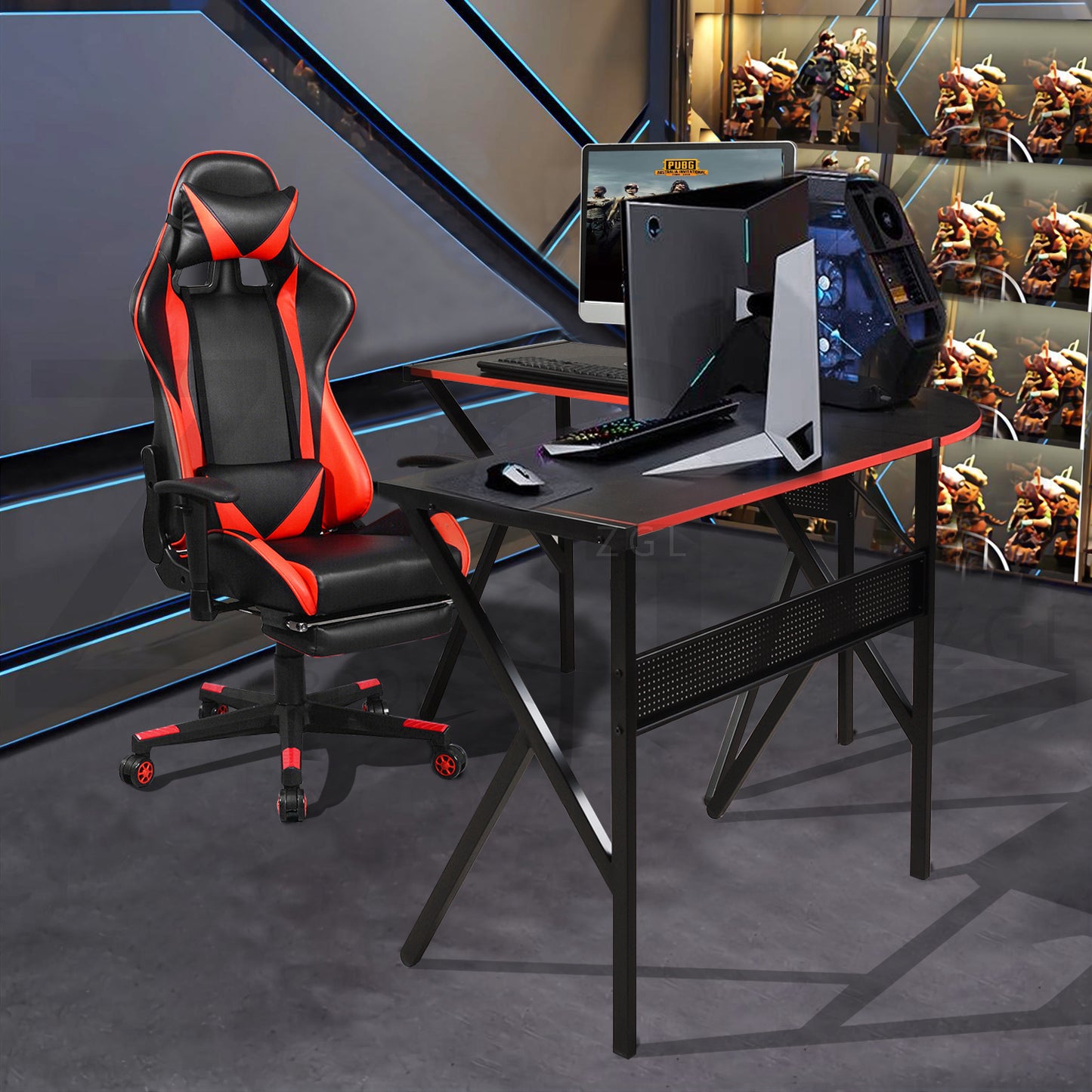 L-Shaped Gaming Desk Home Office Corner Table Alisson