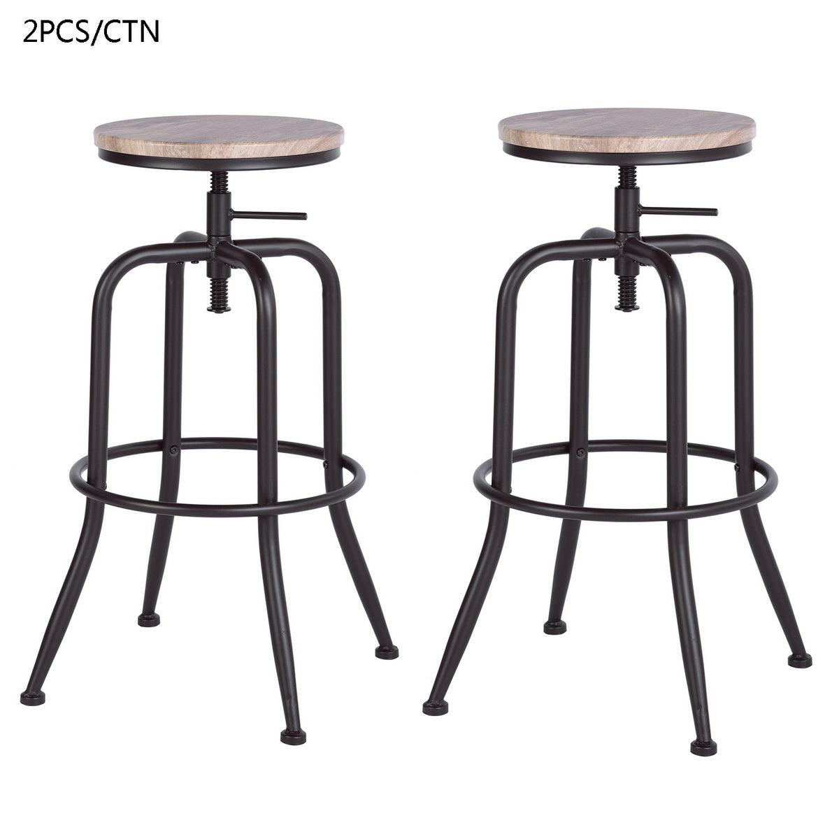 Barstools MDF Seat Swivel Bar Stools Anacletus