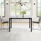 Modern Rectangular Glass Dining Table with Metal Frame Anda